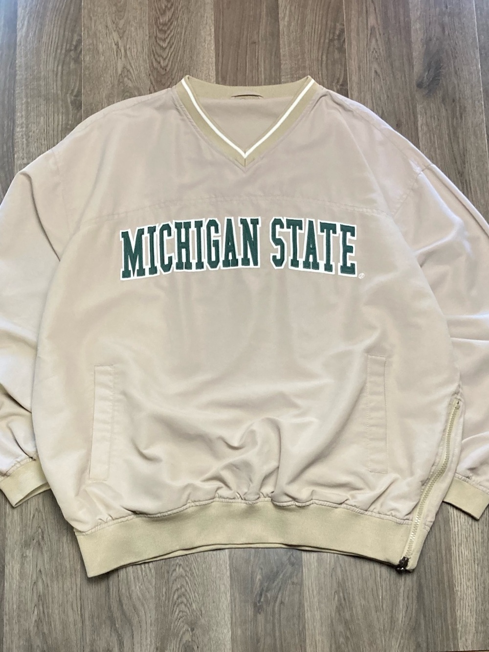Vintage 2000s Michigan State Spartans Spellout Pullover Jacket